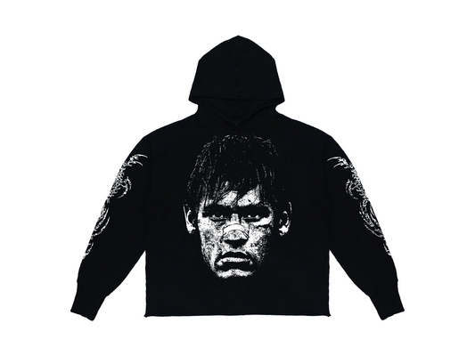 neymar, raw edge hoodie